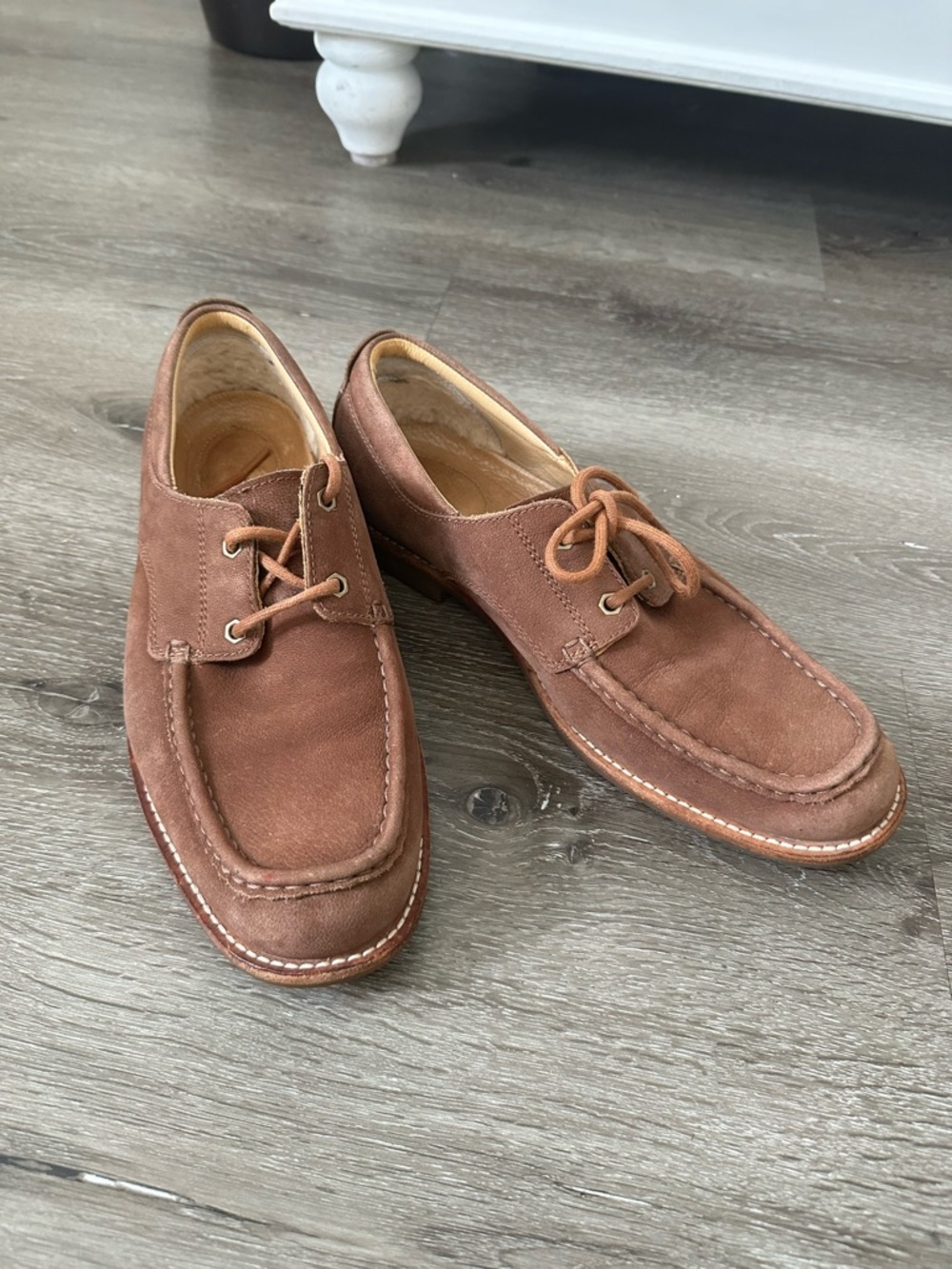 UGG Men's Brown Suede Moc Toe Boat Shoes - Picture 10 of 10